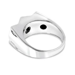 Unique Men's Diamond Ring By Luxurman 1.1ct 14K White Gold -Outlet Bijou Lush Store unique mens diamond ring by luxurman 11ct 14k gold backwh