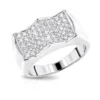 Unique Men's Diamond Ring By Luxurman 1.1ct 14K White Gold