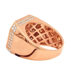 Unique Men's Diamond Ring 14K Yellow Gold 2.65 Ct Yellow & White Diamonds -Outlet Bijou Lush Store unique mens diamond ring in 14k gold 265 ct yellow white diamonds 000821 backro