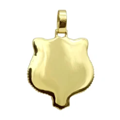 Unique 10K Yellow Gold Men's Custom Enamel & Diamond Tiger Pendant 1.75CT -Outlet Bijou Lush Store unique solid 10k gold tiger pendant diamonds enamel 175ct mens custom jewelry 407123 backye