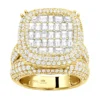 Unique Statement Men's Diamond Ring 12 Carat 14K Yellow Gold VS Baguette Diamonds