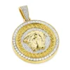 Unique Versace Style Diamond Pendant Medusa Head Medallion 10 10K Yellow Gold -Outlet Bijou Lush Store unique versace style diamond pendant medusa head medallion 10 gold 1