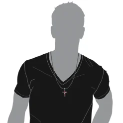 Unique White Black Diamonds And Ruby Cross Pendant 1.5ct 10K Black Plated Gold -Outlet Bijou Lush Store unique white black diamonds and ruby cross pendant 15ct 10k gold bod