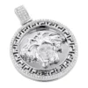 Versace Style Medusa Head Diamond Pendant Medallion 0.52ct 10K White Gold -Outlet Bijou Lush Store versace style medusa head diamond pendant medallion 052ct 10k gold wh