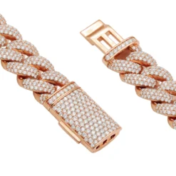 Heavy 14K Yellow Gold VS Diamond Cuban Link Chain Necklace For Men 43ct 16mm Wide -Outlet Bijou Lush Store vs diamond cuban link chain necklace for men in 14k gold 43 carats 803196 backro