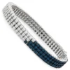White Blue Diamond Bracelet For Men 0.50ct Sterling Silver -Outlet Bijou Lush Store white blue diamond bracelet for men 060ct sterling silver