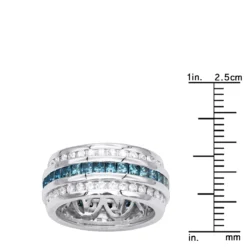 White Blue Diamond Eternity Ring 2.84ct 14K White Gold -Outlet Bijou Lush Store white blue diamond eternity ring 264ct 14k gold p 49489 rulerwh