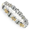 White Blue Yellow Diamond Men's Bracelet 2.75 Ct Silver -Outlet Bijou Lush Store white blue yellow diamond mens bracelet 275 ct silver 1