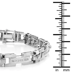 14K Yellow Gold Men's Diamond Bracelet 1.95ct -Outlet Bijou Lush Store white gold diamond bracelets collection piece 195ct p 7000 box