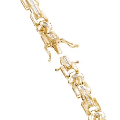 14K Yellow Gold Men's Diamond Bracelet 1.95ct -Outlet Bijou Lush Store white gold diamond bracelets collection piece 195ct p 7000 claspye