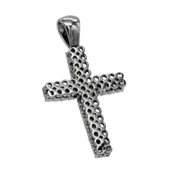 White Yellow Black Diamond Cross Pendant 1.45ct 10K Black Plated Gold 7 White Yellow Black Diamond Cross Pendant 1.45ct 10K Black Plated Gold -Outlet Bijou Lush Store white yellow black diamond cross pendant 145ct 10k p 42700back.jpg