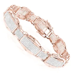 10K White Gold Diamond Bracelet For Men 3.48ct 10 10K White Gold Diamond Bracelet For Men 3.48ct -Outlet Bijou Lush Store yellow gold diamond bracelet 10k 348ct p 43630 ro