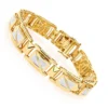 Yellow Gold Plated Silver Diamond Bracelet For Men 0.50ct