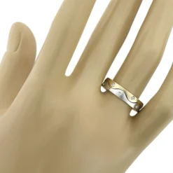 Yin Yang 14K Yellow Gold Diamond Eternity Band For Men 0.15ct Two Tone -Outlet Bijou Lush Store yin yang 14k gold diamond wedding band for men 015ct two tone 3